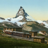 Cervin, gare du Riffel, en 1900, par Wehrli N°0000005641