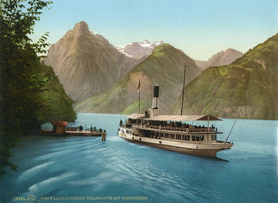 Chapelle de G. Tell, lac des 4 cantons, en 1900, par photoglob N°0000018688 Chapelle de G. Tell, lac des 4 cantons, en 1900, par photoglob N°0000018688