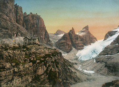 Refuge Tuckett et col Tuckett, en 1900, par Photoglob N°0000018645