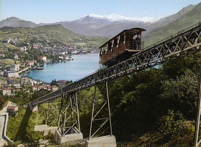 Au Monte San Salvatore, lac de Lugano, en 1900, par Photoglob N°0000001550 Au Monte San Salvatore, lac de Lugano, en 1900, par Photoglob N°0000001550