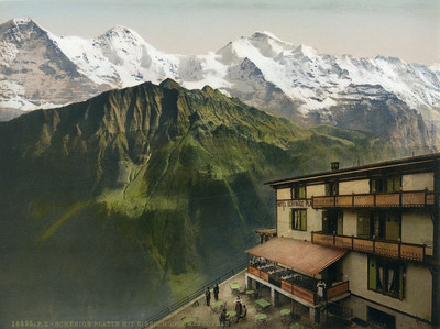 Eiger, Mönch, Jungfrau vus de Schynige Platte, en 1900, par Photoglob N°0000016895 Eiger, Mönch, Jungfrau vus de Schynige Platte, en 1900, par Photoglob N°0000016895