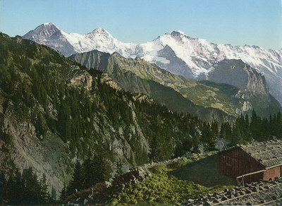 En montant à Schynige Platte, en 1900, par Photoglob N°0000001605 En montant à Schynige Platte, en 1900, par Photoglob N°0000001605