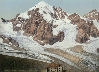 Grand Zebru / Königspitze, SchaubachHütte, en 1900, par Photoglob N°0000001664