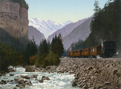 Vallée de Lauterbrunnen, en 1900, par Photoglob N°0000000000