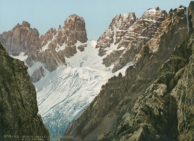 Piz Popena, Monte Cristallo, en 1900 par Photoglob N°0000008716