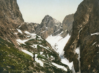 Grasleitenhutte / Rifugio Bergamo en 1900, par Photoglob N°0000009349