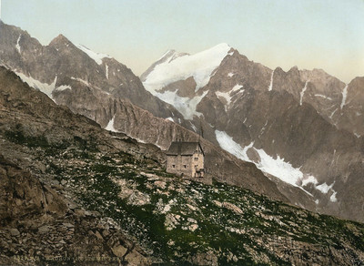 Mont Presanella - Madron Hütte, en 1900, par Photoglob N°0000009329
