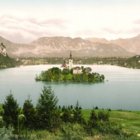 Lac de Bled en 1900 par Photoglob N°0000009342