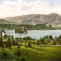 Lac de Bled en 1900 par Photoglob N°0000017394