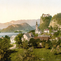 Lac de Bled en 1900 par Photoglob N°0000016966