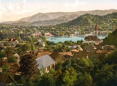 Lac de Bled en 1900 par Photoglob N°0000017373 Lac de Bled en 1900 par Photoglob N°0000017373