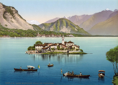 Lac Majeur, ile des Pêcheurs, en 1900, par Photoglob N°0000006097