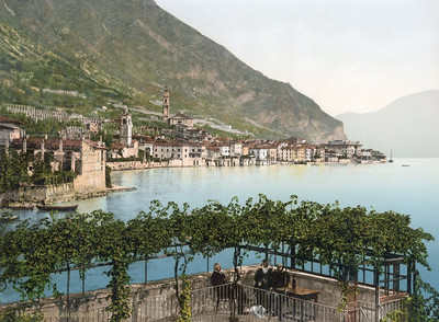 Cargnano, lac de Garde en 1900, par Photoglob N°0000008308