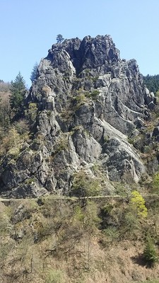 Roche Corbière depuis la Via Ferrata Enfants Roche Corbière depuis la Via Ferrata Enfants