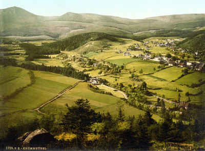 Karpacz et versant N des Monts des Géants, en 1900, par Photoglob N°0000001729 Karpacz et versant N des Monts des Géants, en 1900, par Photoglob N°0000001729