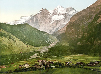 Kandersteg et Blümlisalp en 1900 par Photoglob N°0000006664