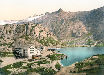 Ancien Hospice du Grimsel en 1900 par Photoglob N°0000006168