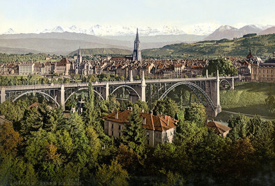 Berne et ses Alpes en 1900 par Photoglob N°0000016476