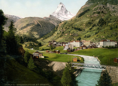Zermatt en 1900 par Photoglob N°0000016421 Zermatt en 1900 par Photoglob N°0000016421