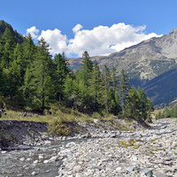 Le Pelvas vu de la haute vallée du Guil