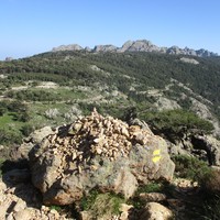 sommet de la punta u velacu au milieu