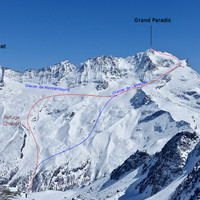 Grand Paradis par Chabot et le glacier de Laveciau