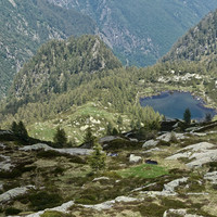 Lac de Champas en arrivant depuis le lac Cornu