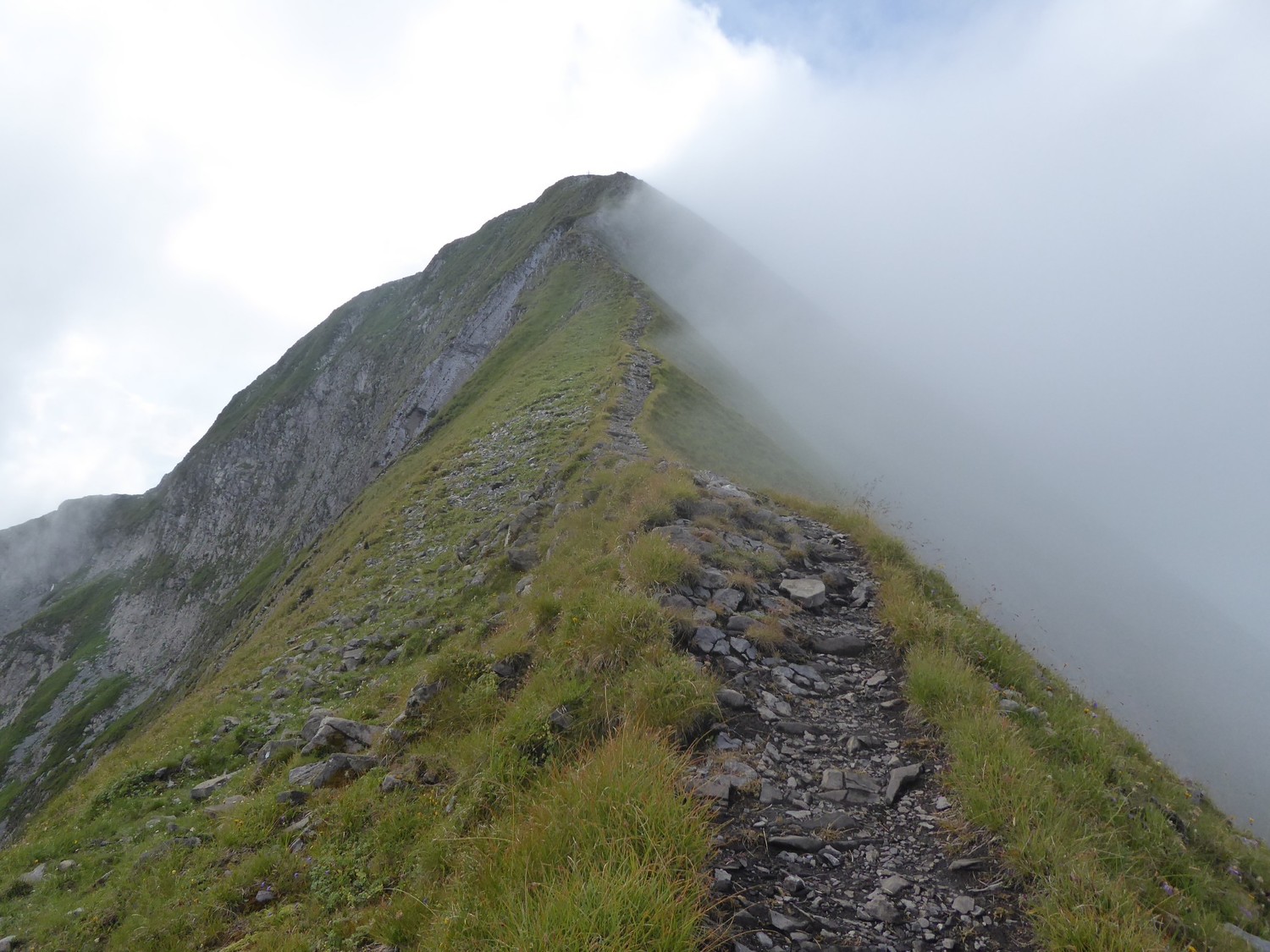 la descente par l'arête Nord - Mt Charvin