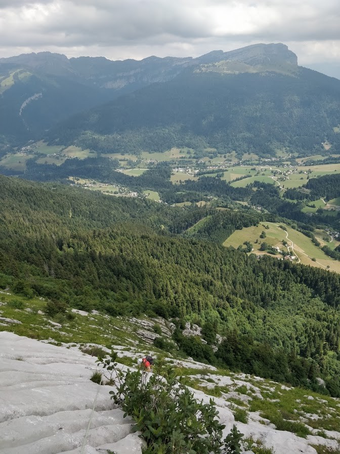 fin de la partie basse devant la dent de crolles