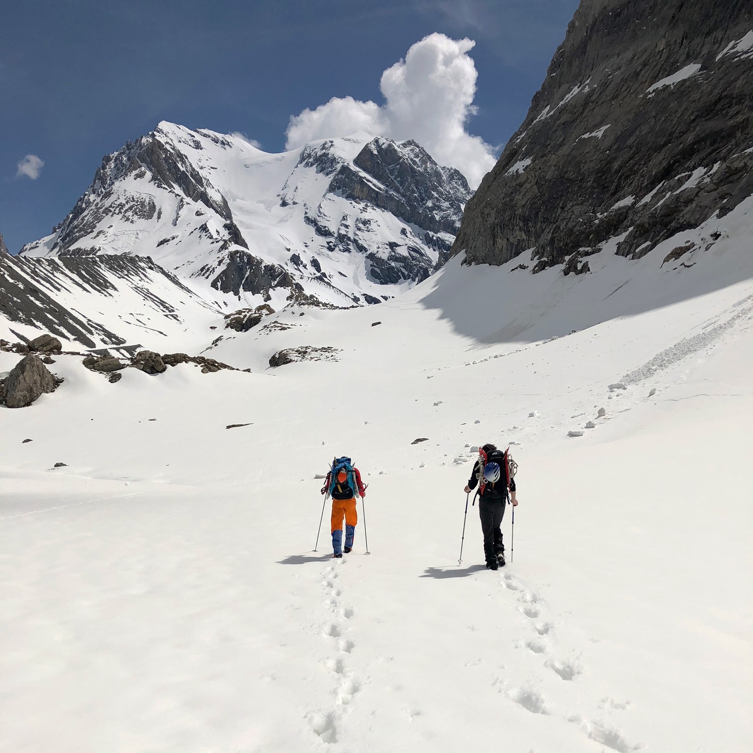 L'approche vers le refuge, la veille.