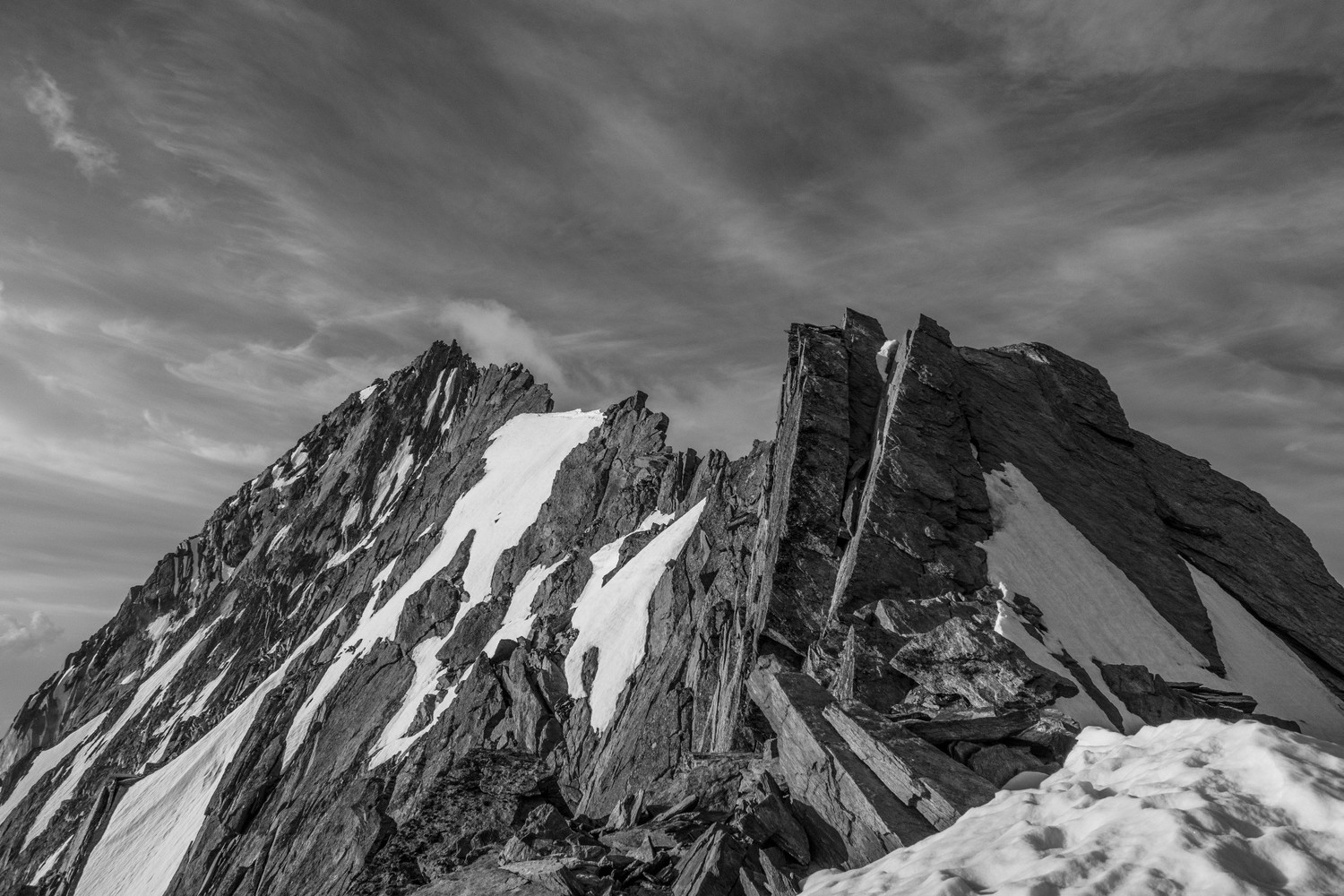 Vue sur la seconde moitié d'arête !
