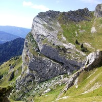 Face sud, dalle, et arête SE