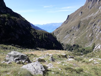Vista lago lungo la Valle dei Ratti Vista lago lungo la Valle dei Ratti