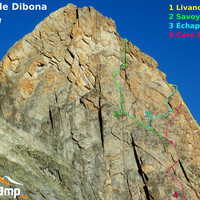 Aiguille Dibona : Face W