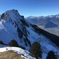 La ligne vue du pt 2342 à l'ouest de Savoleyres