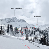 Le Mont Mars long cheminement dans la vallée de la Legna
