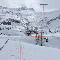 Mont Mars - Passage du ressaut principal