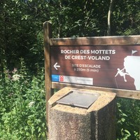 Panneau d'accès se trouvant dans le virage de la route