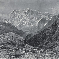 Mont Rose face E. Glacier du Belvédère, vers 1880 par T. Taylor (GRV)