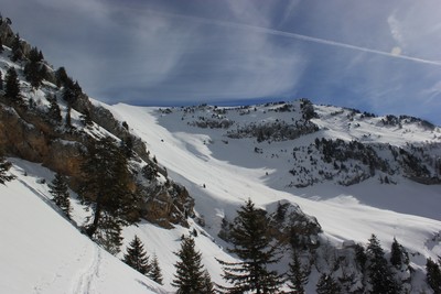 Traversée vers la cabane de Bellefont Traversée vers la cabane de Bellefont