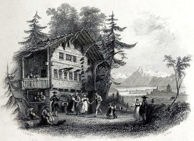 Près de Thoune par William Henry Bartlett en 1836 Près de Thoune par William Henry Bartlett en 1836