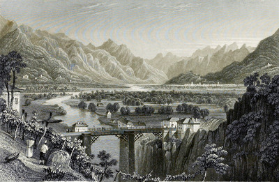 Vallée d'Ossola et route du Simplon par William Henry Bartlett en 1836 Vallée d'Ossola et route du Simplon par William Henry Bartlett en 1836