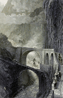 Le Pont du Diable sur la Reuss par William Henry Bartlett en 1836 Le Pont du Diable sur la Reuss par William Henry Bartlett en 1836