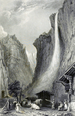 Staubbach par William Henry Bartlett en 1836 Staubbach par William Henry Bartlett en 1836