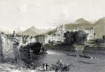 Genève par William Henry Bartlett en 1836 Genève par William Henry Bartlett en 1836