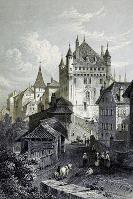 Lausanne par William Henry Bartlett en 1836 Lausanne par William Henry Bartlett en 1836