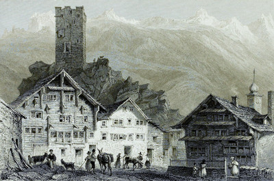 L'Hopital par William Henry Bartlett en 1836 L'Hopital par William Henry Bartlett en 1836