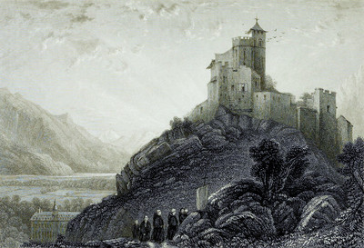 Sion par William Henry Bartlett en 1836 Sion par William Henry Bartlett en 1836