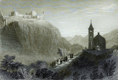 Château de Sion par William Henry Bartlett en 1836 Château de Sion par William Henry Bartlett en 1836