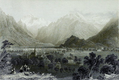 Junfrau vue d'Interlaken par William Henry Bartlett en 1836 Junfrau vue d'Interlaken par William Henry Bartlett en 1836